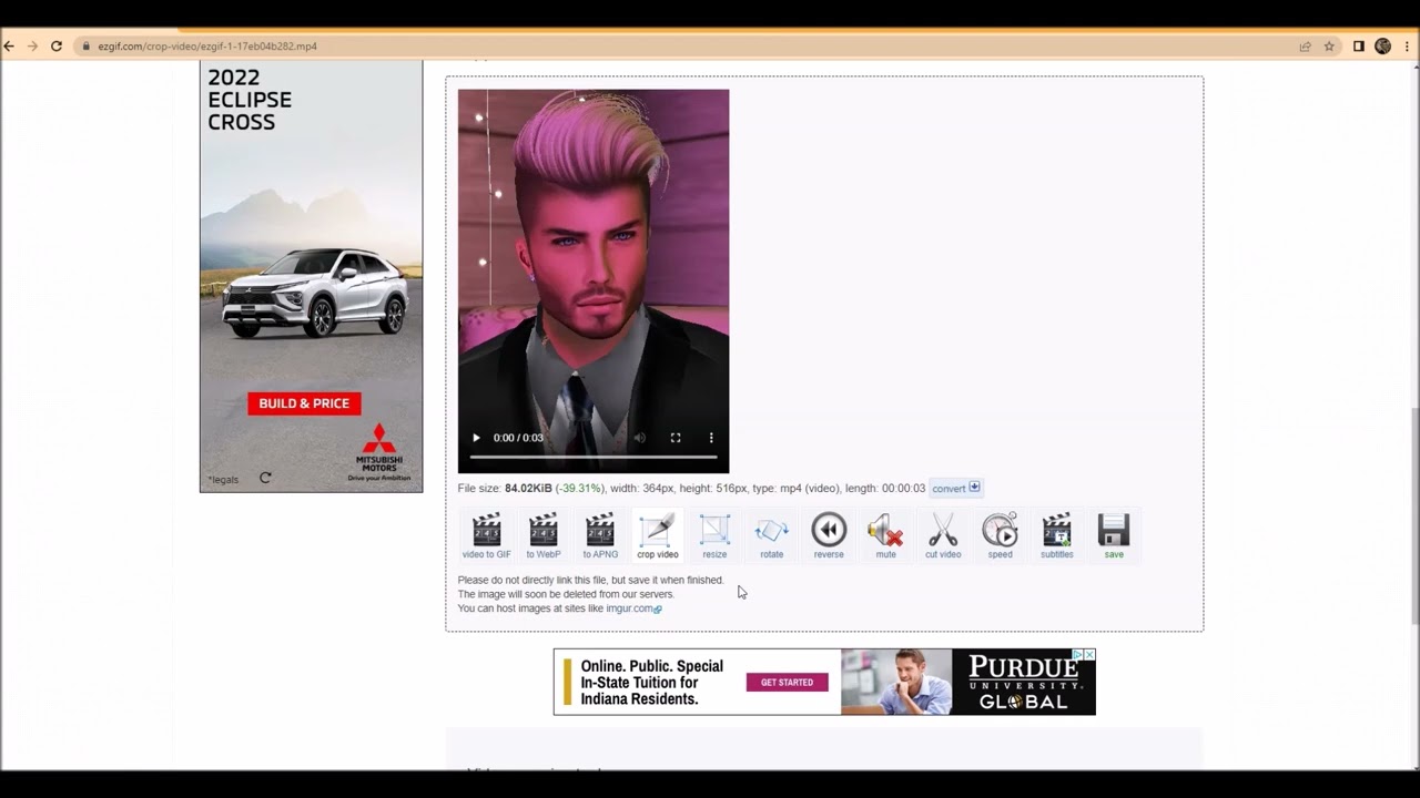 How to make an animated gif IMVU profile picture