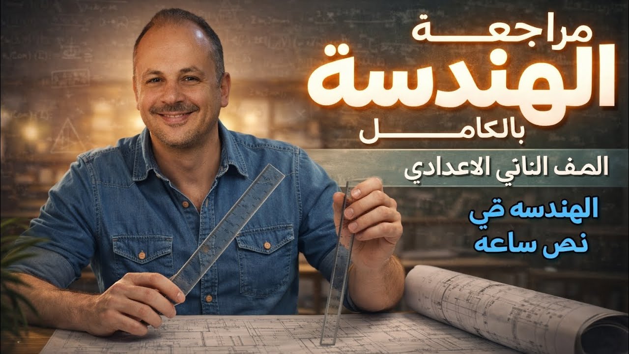 مراجعة ليلة الامتحان هندسه 2 إعدادي | المنهج كامل في فيديو واحد! نص ساعه بس