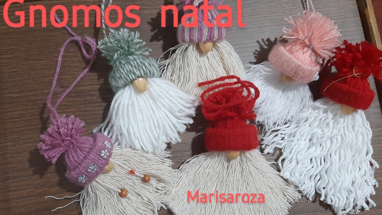 gnomos ou papai noel de natal,macrame,step by step christmas gnomes macrame,الميلاد مكرامية حجاب