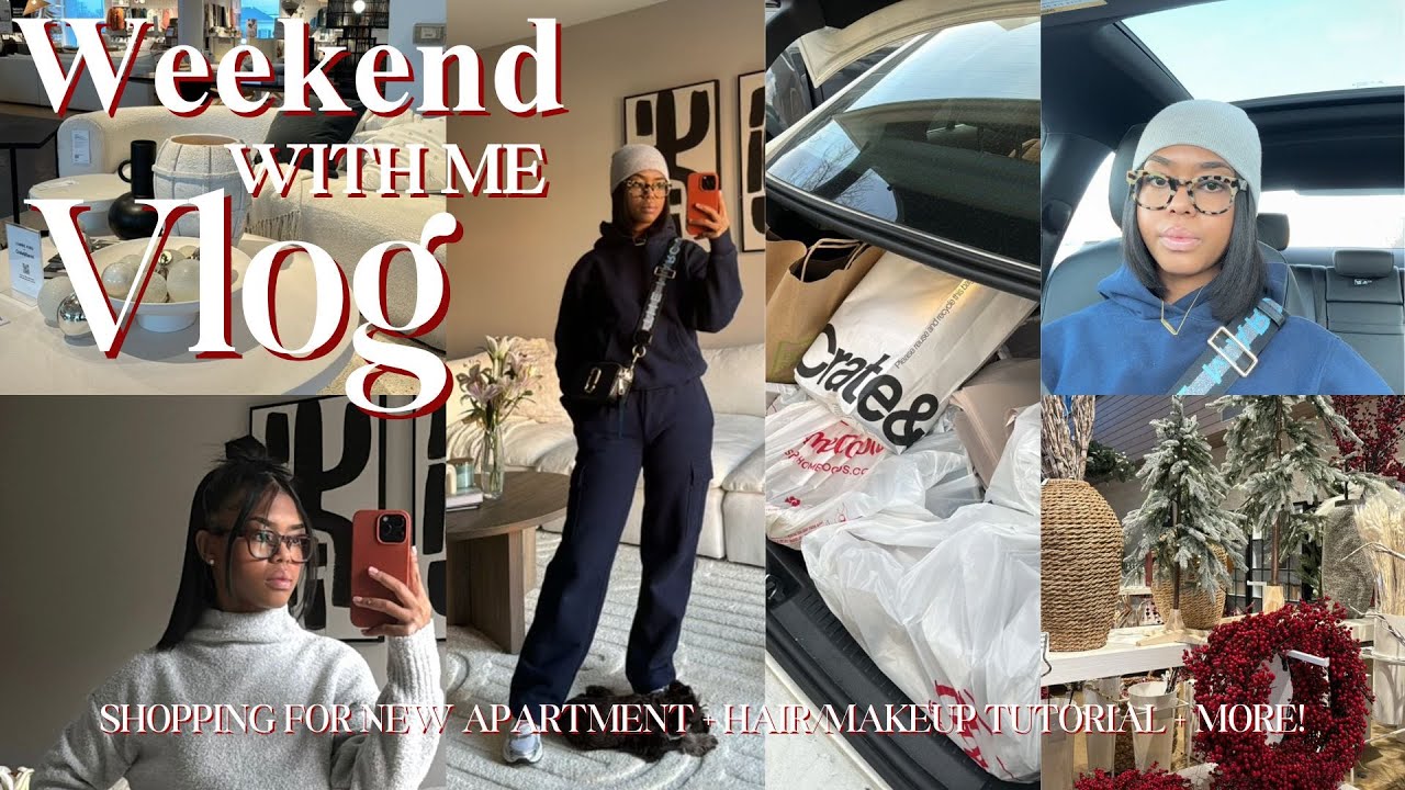 Shopping For New Apartment + Hair/Makeup Tutorial + MORE! | WEEKEND VLOG!