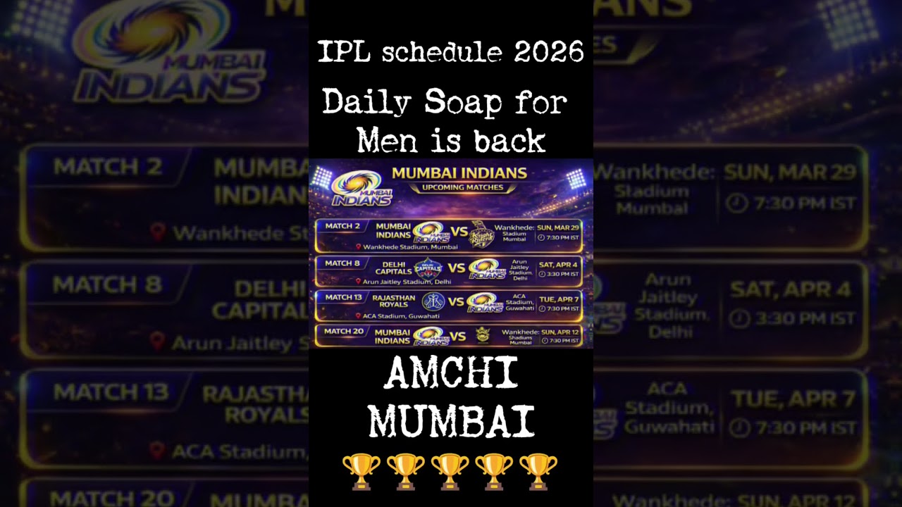 IPL schedule dekh liya? 👀Kaun si team trophy uthayegi iss saal? 🏆CSK, MI ya koi aur?