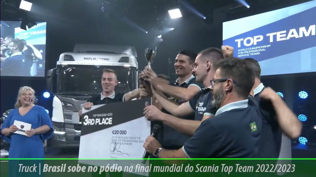 Brasil sobe no pódio na final mundial do Scania Top Team 2022-2023
