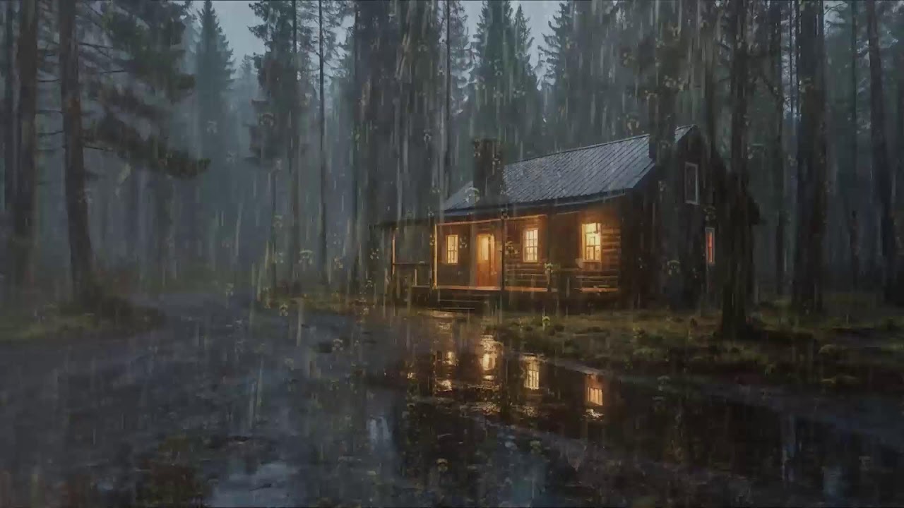 Rain Sounds For Sleeping - 99% Instantly Fall Asleep With Rain Sound outside the window At Night