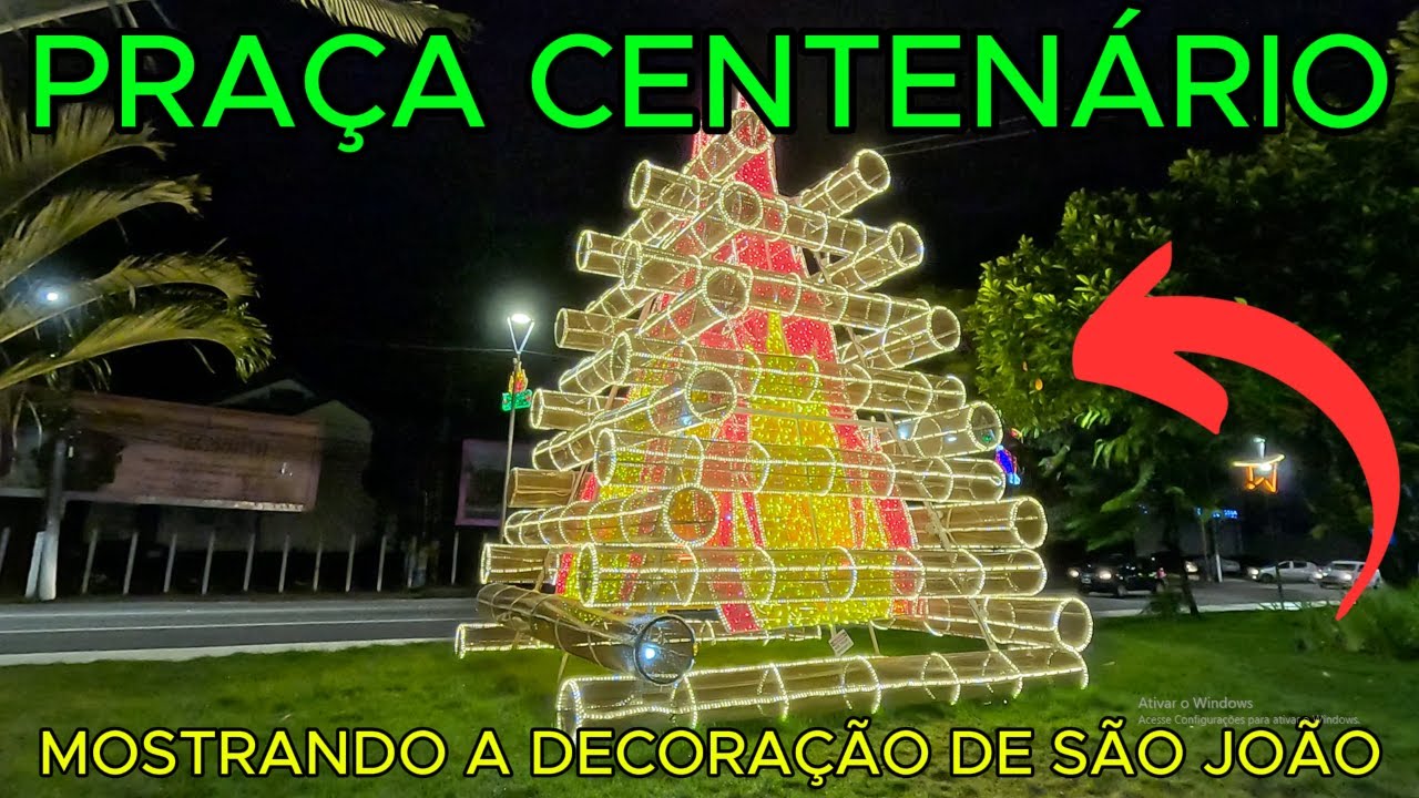 PRAÇA CENTENÁRIO | MOSTRANDO A DECORAÇÃO DE SÃO JOÃO | Maceió - AL | 4K UHD