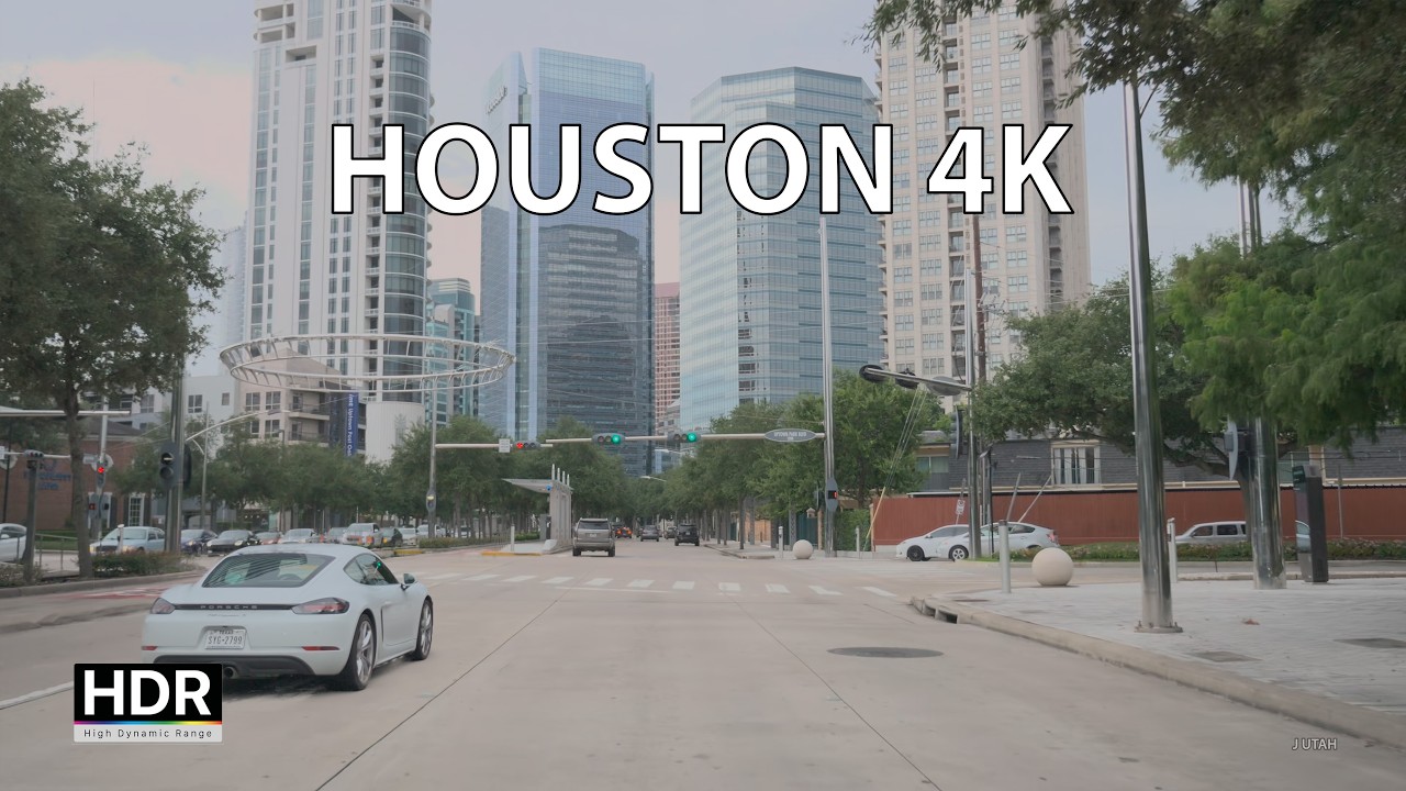 Driving Houston Texas 4K - Skyscrapers 26 Lane Highways & Uptown Galleria