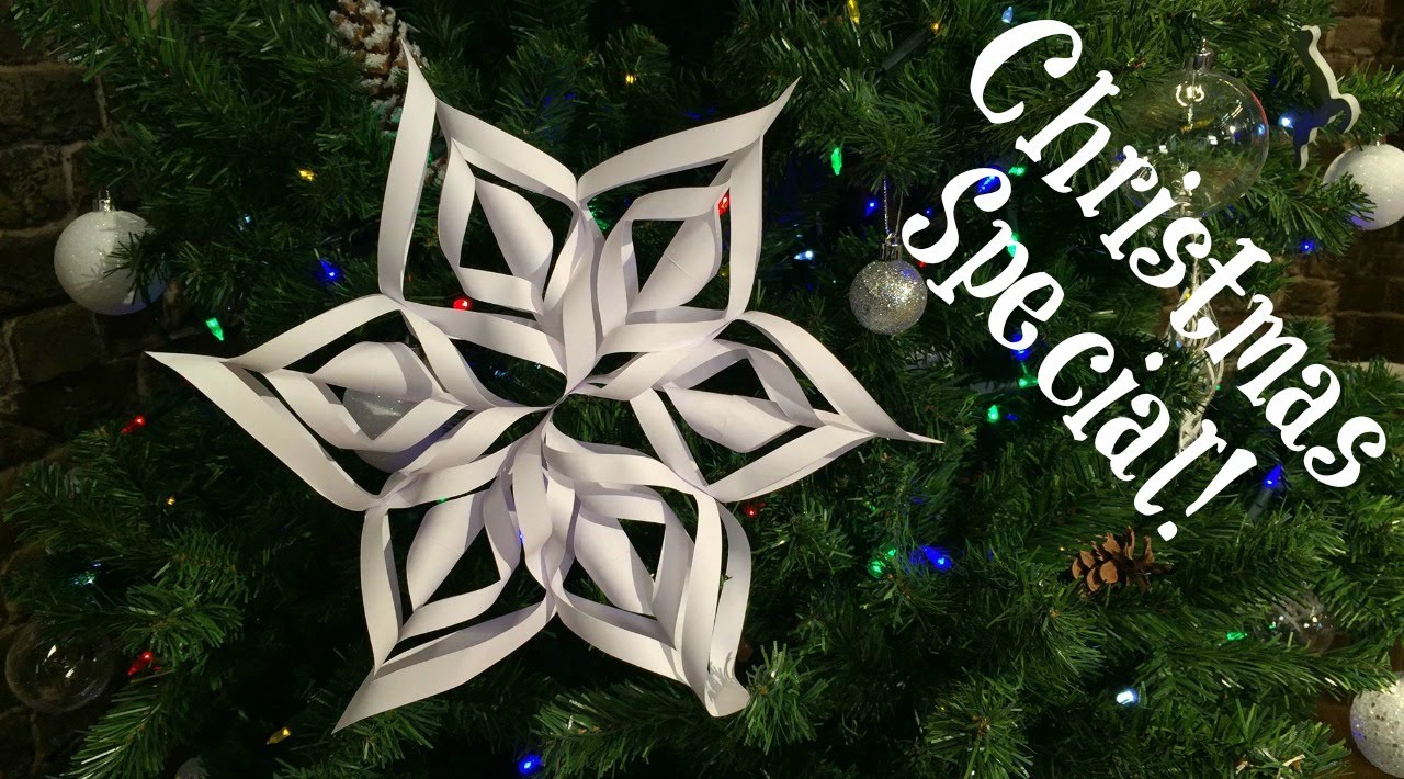Easy 3D Paper Snowflake   Christmas & Winter Decorations