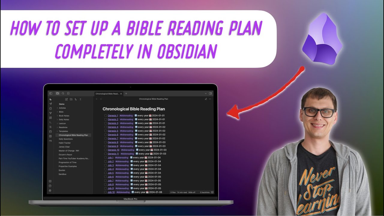How to Set Up a Daily Bible Reading Plan Completely in Obsidian