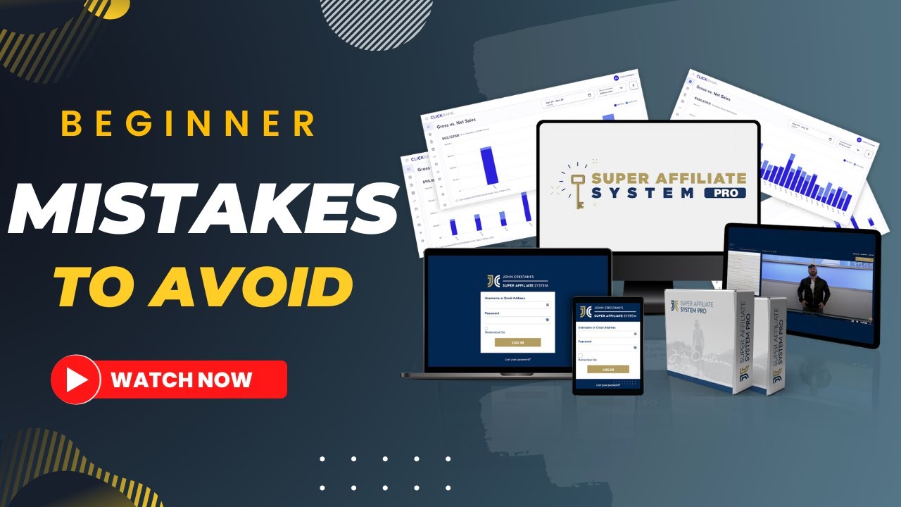 John Crestani Super Affiliate System Review: Beginner Affiliate Marketer Mistakes