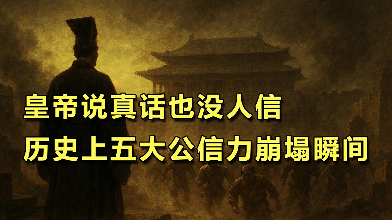 说真话也没人信！塔西佗陷阱如何让王朝彻底覆灭？信任坍塌的王朝，中国历史上五次不可逆的塔西陀陷阱！皇帝说真话也没人信，历史上五大公信力崩塌瞬间！