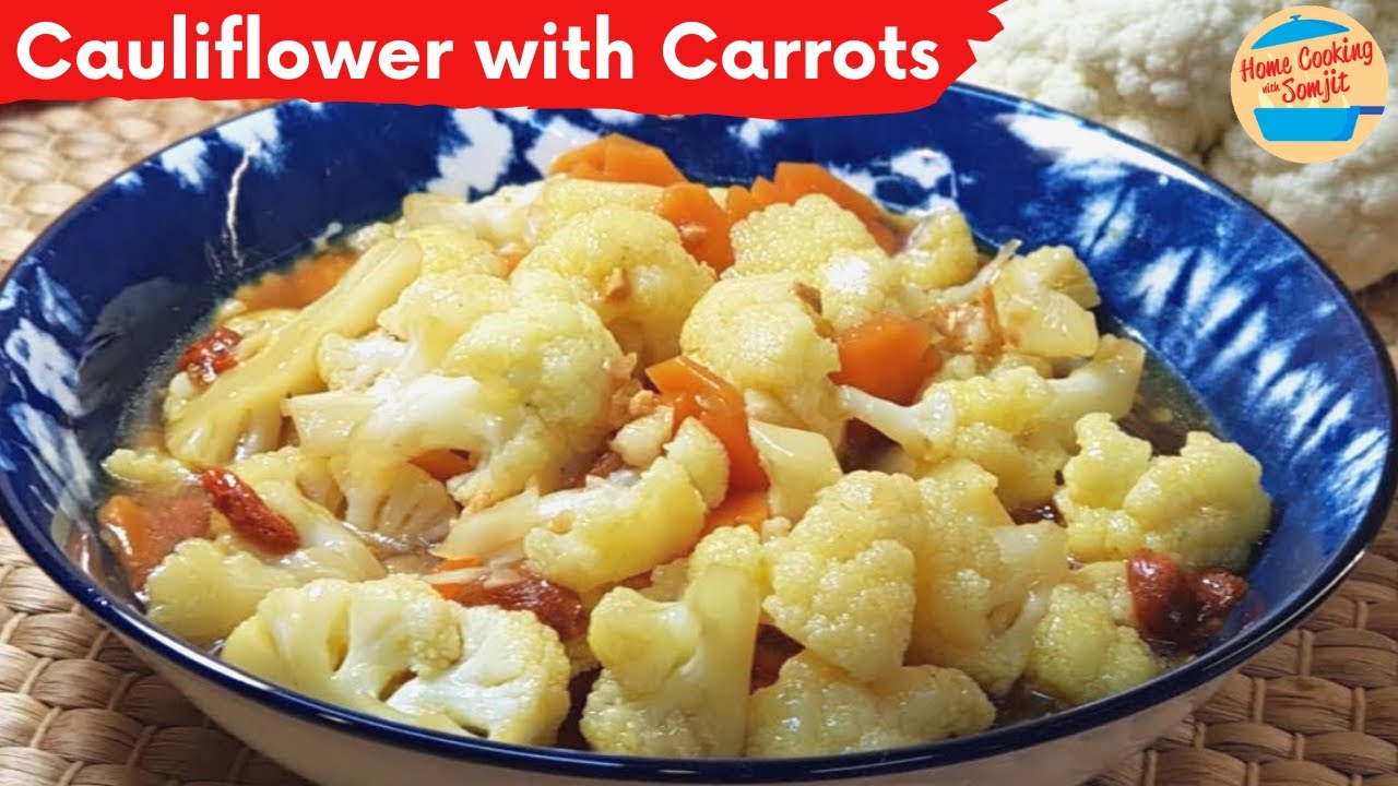 Simple Stir Fry Cauliflower with Carrot