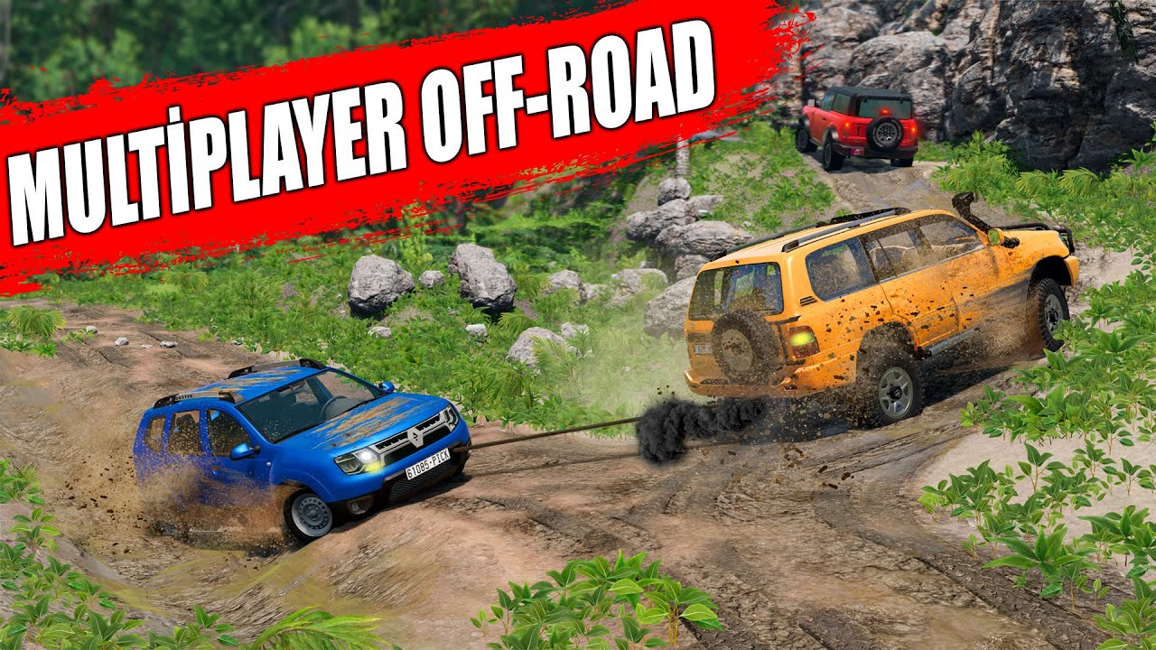 ÇAMURA BATTIK MULTİPLAYER OFF-ROAD ZAMANI / BeamNG.drive / Diy steering wheel set