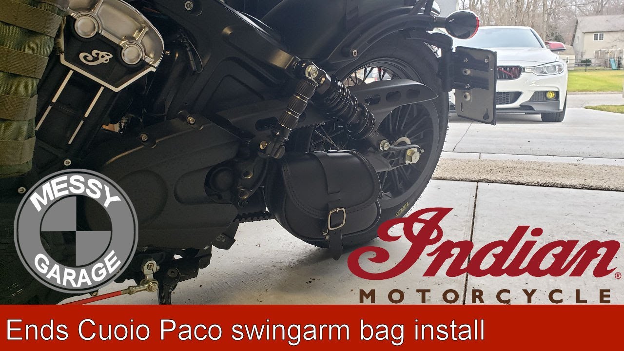 Indian Scout Bobber Ends Cuoio Paco Swingarm bag