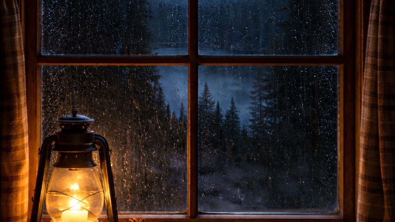 Steady Rain on Cabin Window | Pure Sleep Soundscape