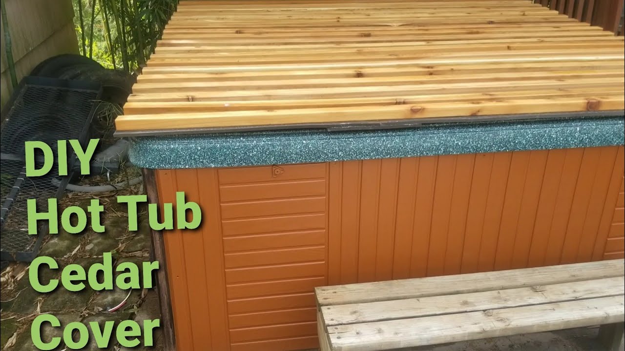 Build a Cheap DIY Cedar Hot Tub Cover that will Roll Up for Your Spa