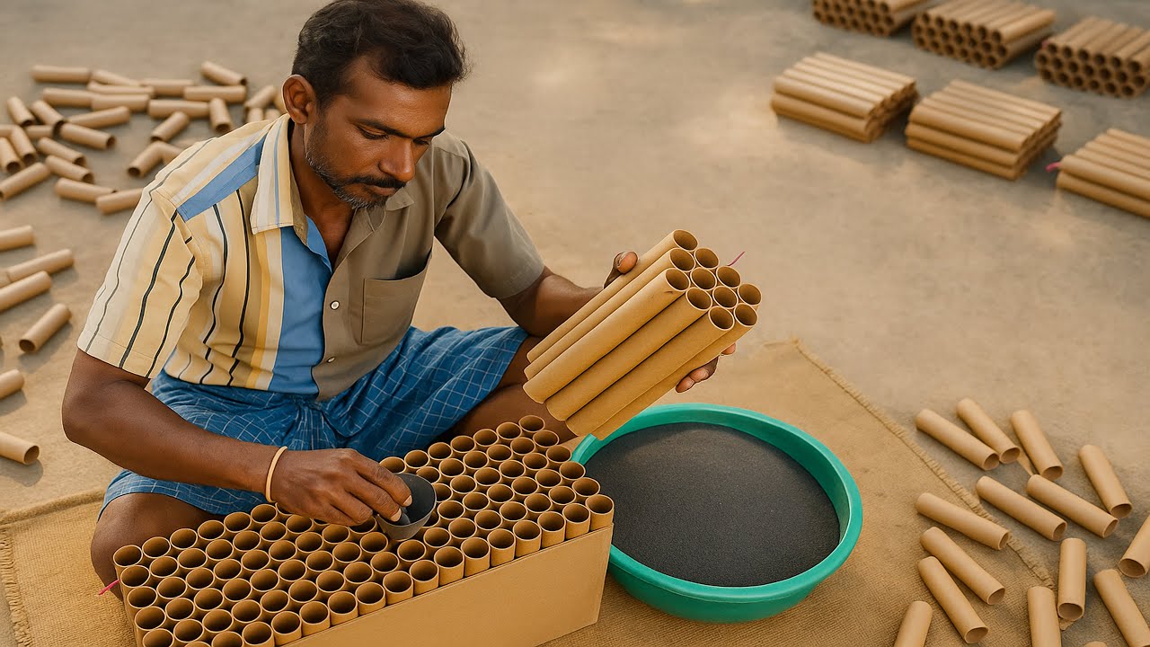 Amazing Sky Shots Detailed Production Process in Sivakasi Fireworks Factory