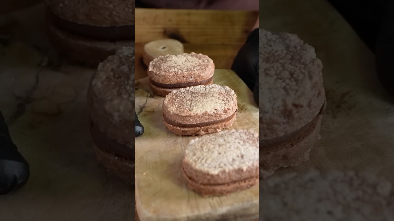 Chocolate Dacquoise ダックワーズ・ショコラ / 手作りバレンタインチョコ #shorts #asmr #cooking