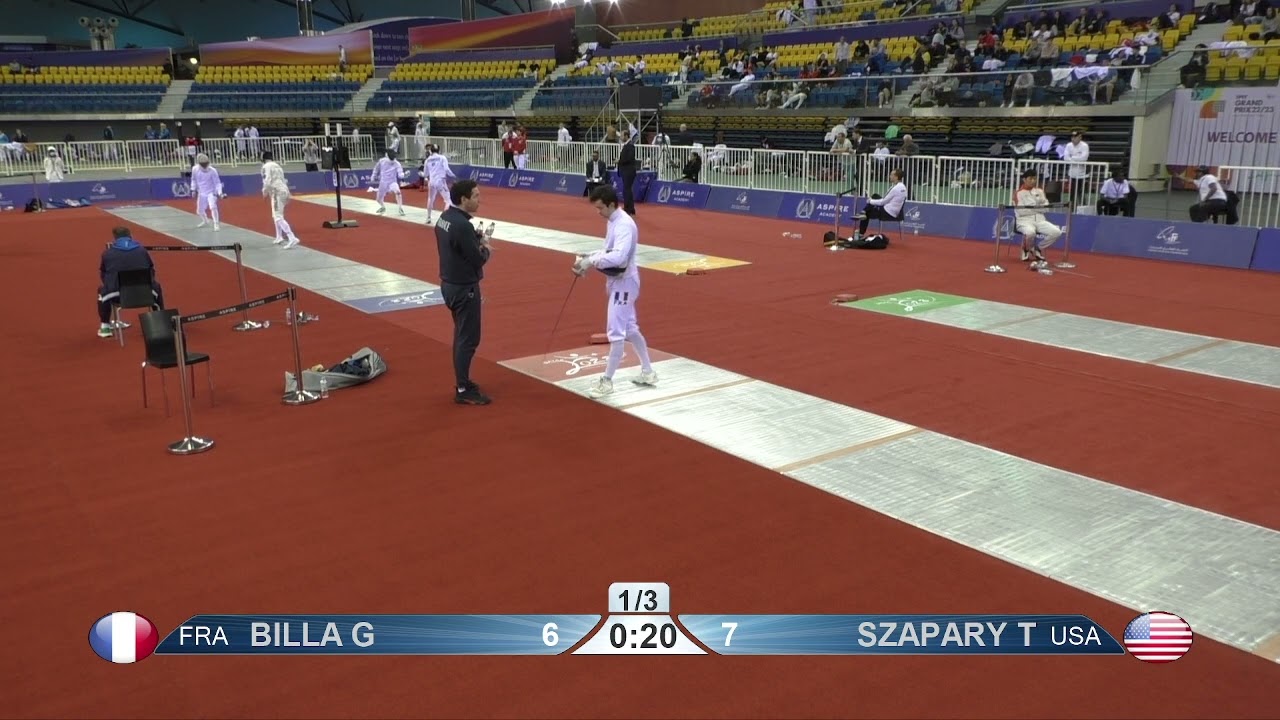 2023 387 T64 31 M E Individual Doha QAT GP 8 SZAPARY USA vs BILLA FRA