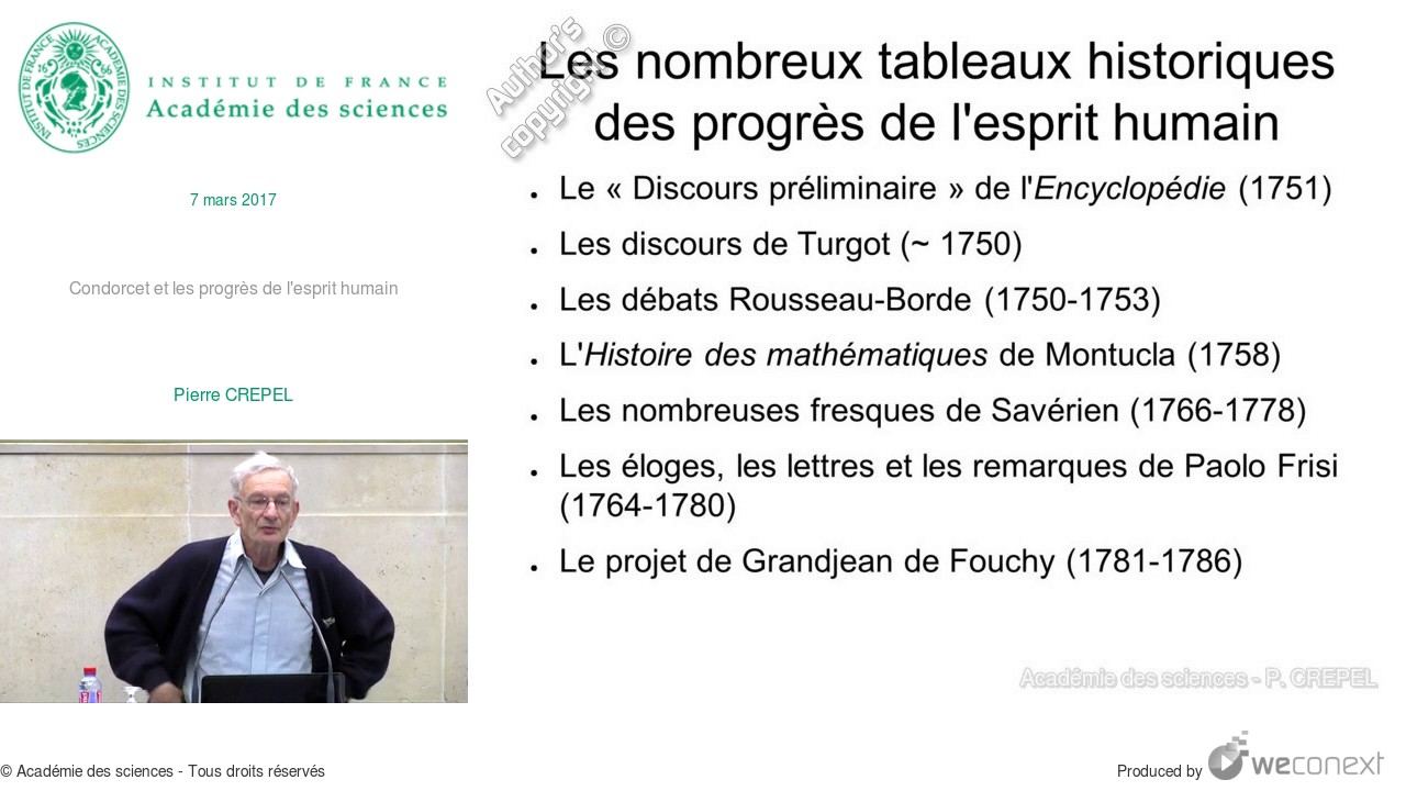 &laquo;&nbsp;Condorcet et les progr&egrave;s de l&rsquo;esprit humain&raquo; par Pierre Crepel