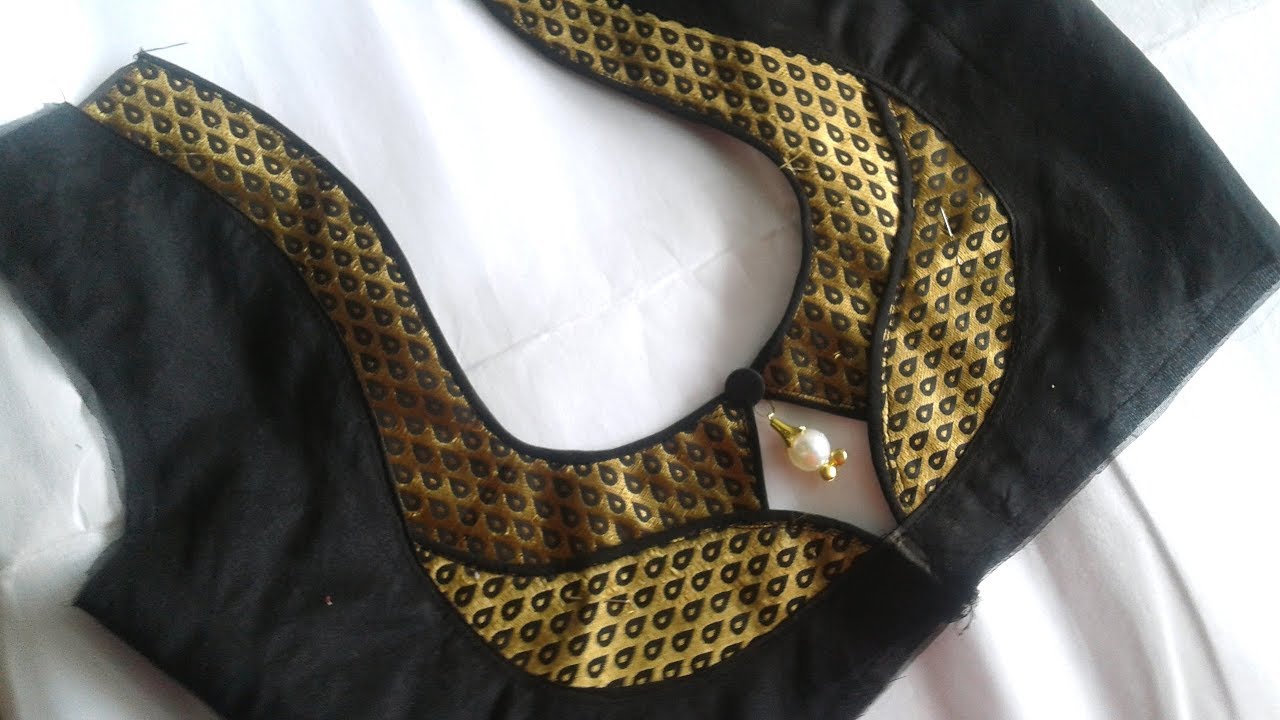 Simple designer blouse cutting and stitching