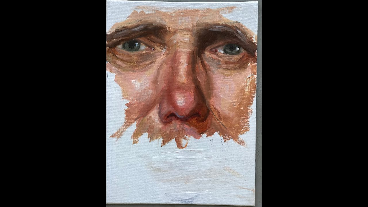 Workshop portretschilderen. How to paint a nose by portrait painter Mieke Robben.