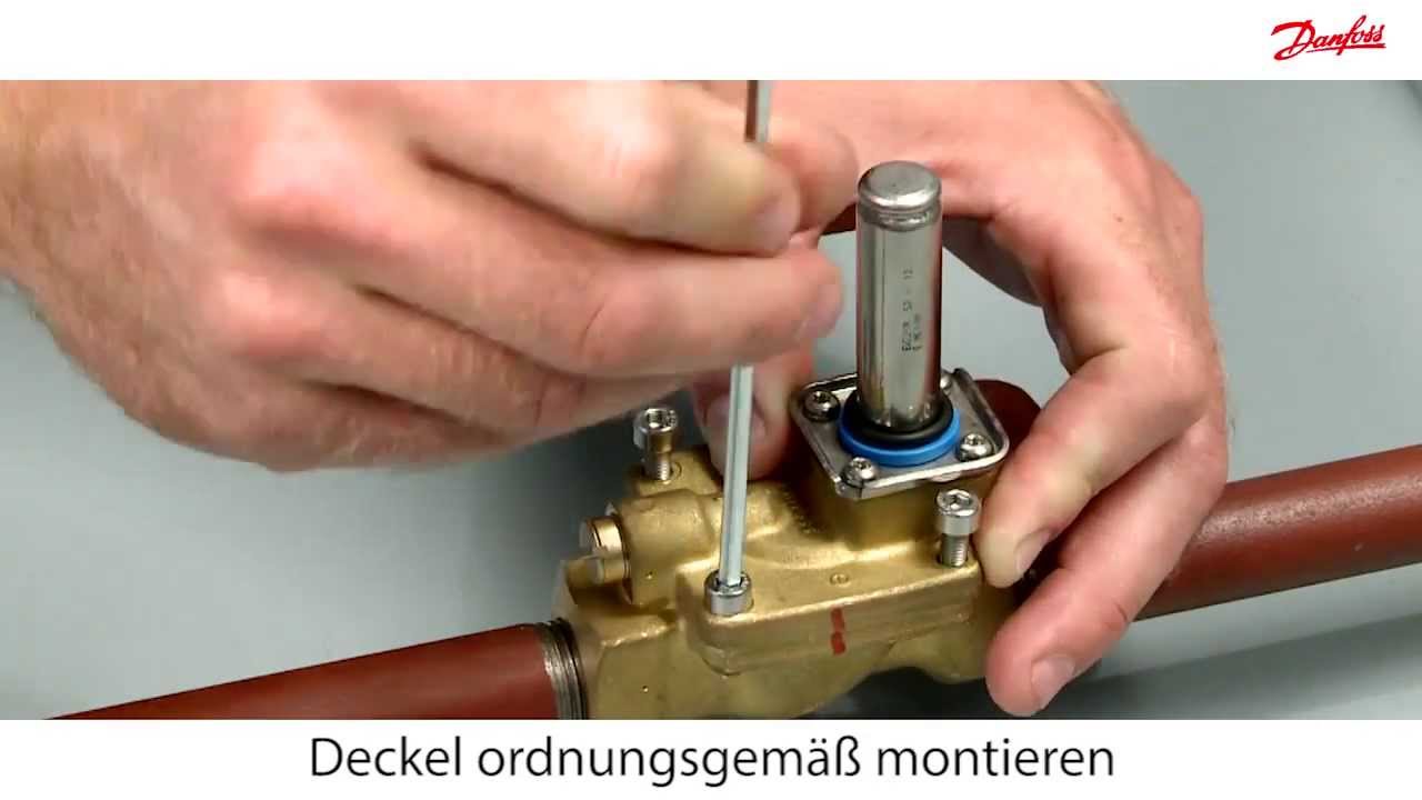 Montage eines Ersatzteilsets Danfoss EV220B NC Magnetventil
