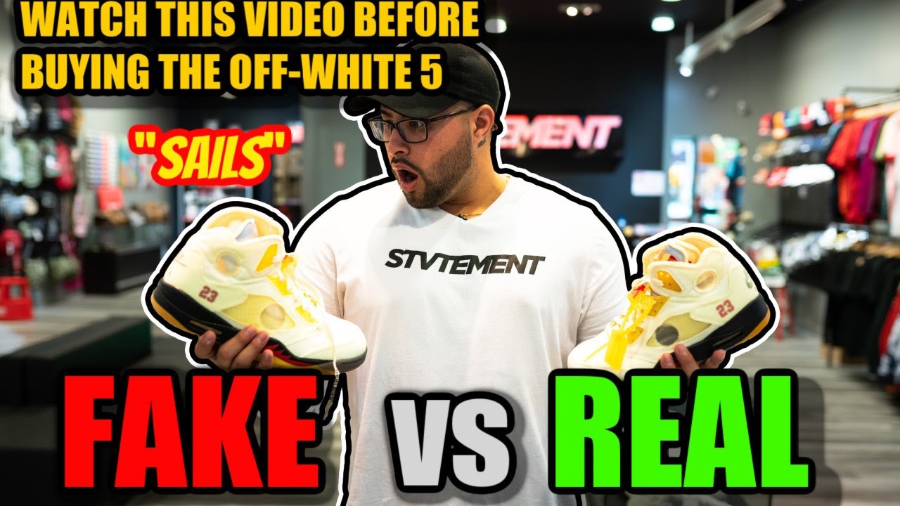 In Depth Off-White Air Jordan 5 Sail Legit Check/Comparison Guide | How to Legit check
