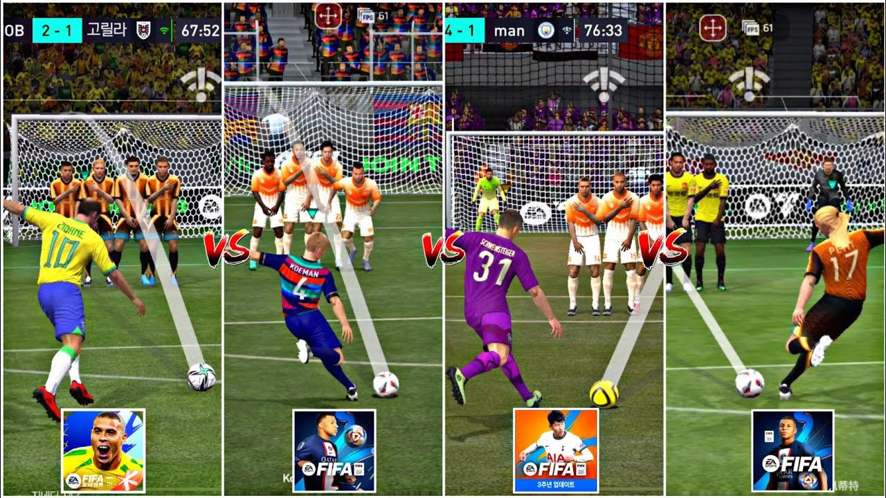 FIFA Mobile Global Vs China Vs Japan Vs Korea | Free Kick Comparison ⚽💥🔥