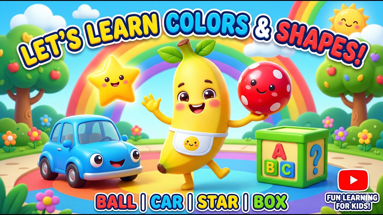 Bobo Banana Learns Colors | Fun 3D Cartoon for Kids