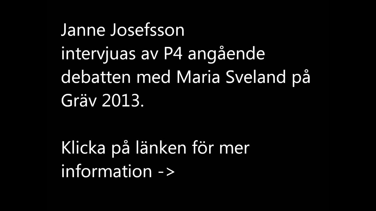 Janne Josefsson intervjuas av P4 angående Gräv 13, Gubbslemsdebatten, bråket med Maria Sveland