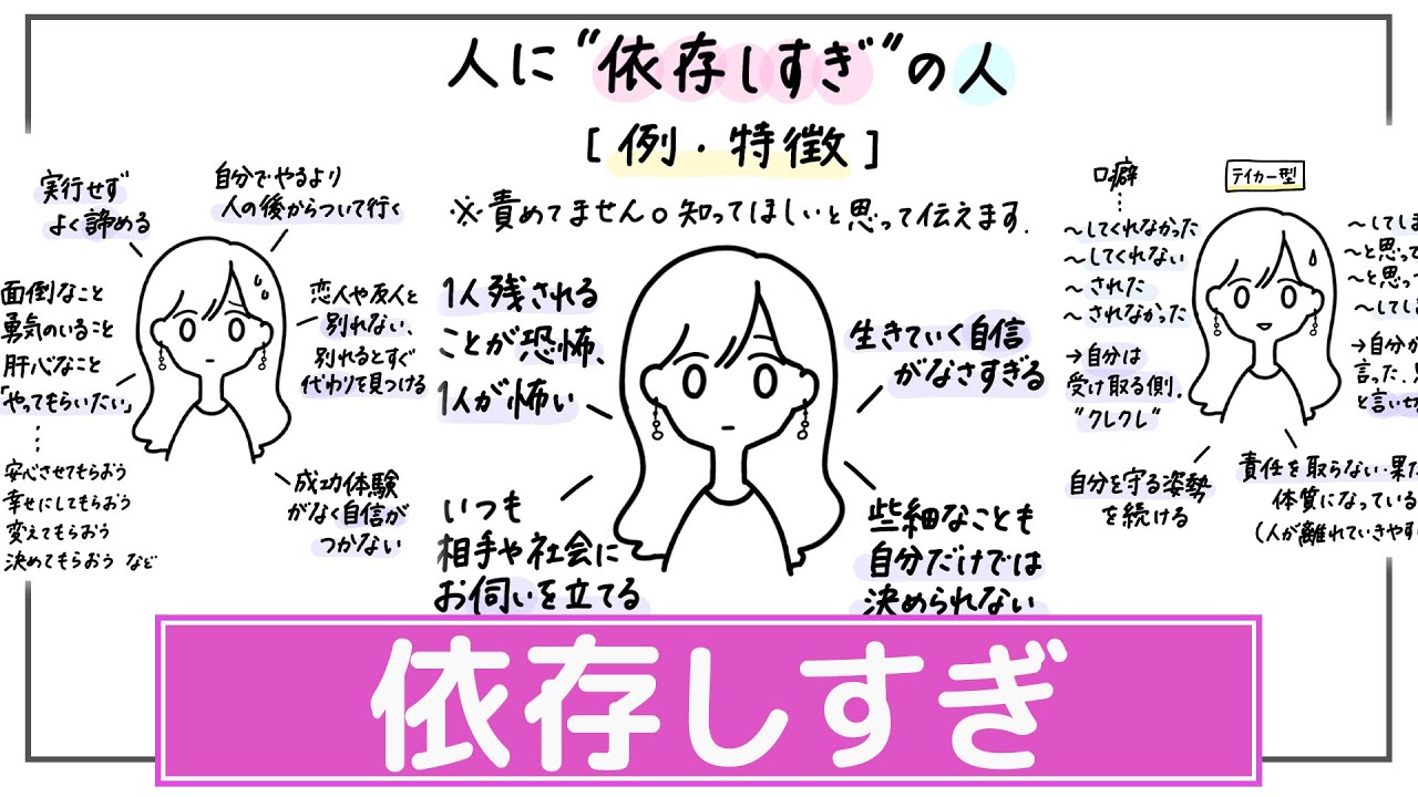 【人に依存しすぎている人】自分に主導権がなくなっている・人に何かしてもらうことを求めすぎる人（自立しなさすぎている状態）