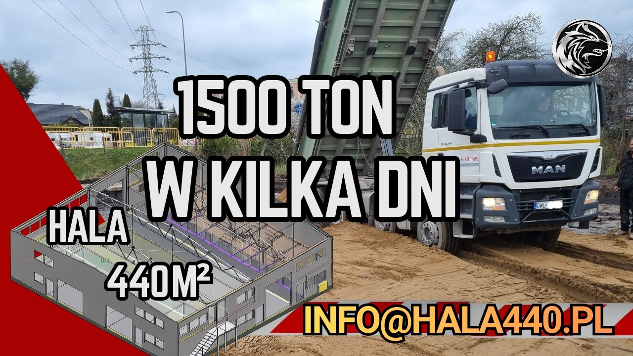 Wykop pod halę warsztatową 440 m². Jedyna okazja
