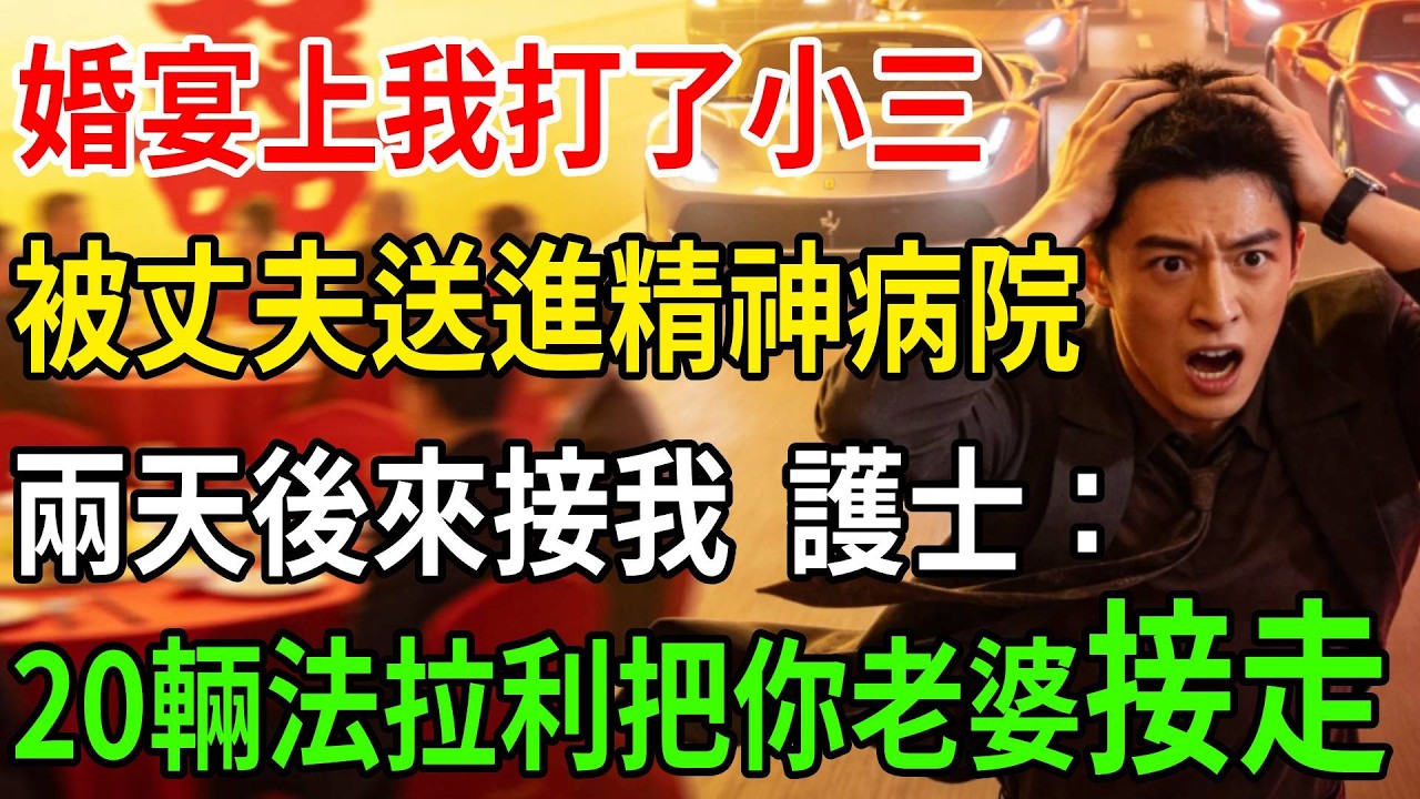 婚宴上我打了小三，被丈夫送進精神病院，兩天後來接我，我卻不在，護士：昨天首富帶20輛法拉利，把你老婆帶走了！#一帆說故事 #為人處世 #生活經驗 #情感 #故事 #彩礼#深夜淺讀