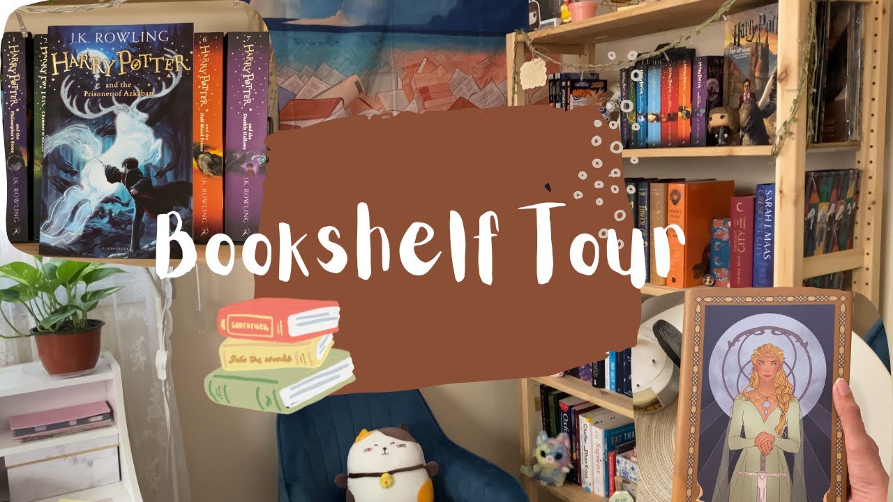 Bookshelf Tour | جولة في مكتبتي 📚🤍✨