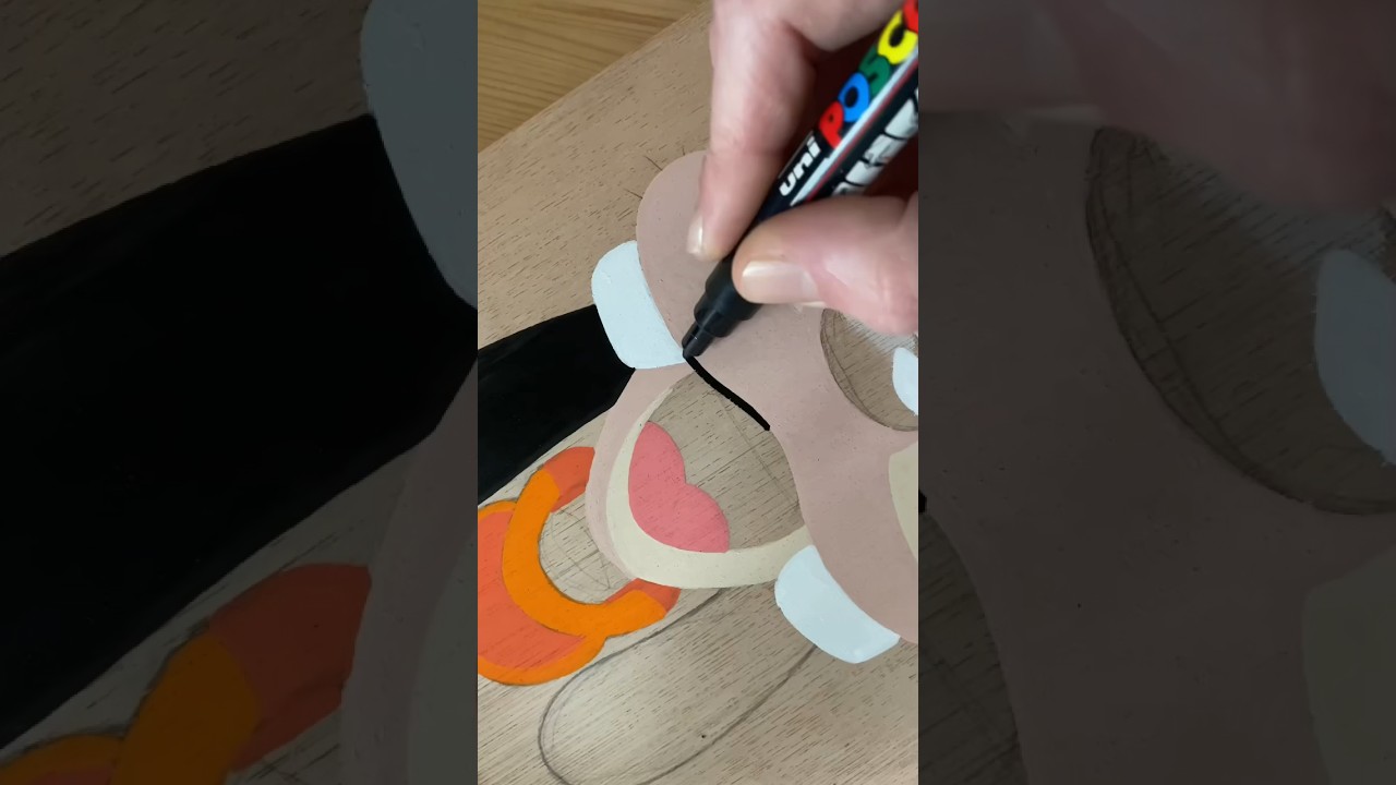 Drawing Goofy Goof from Mickey Mouse with Posca markers #shorts #disney #posca