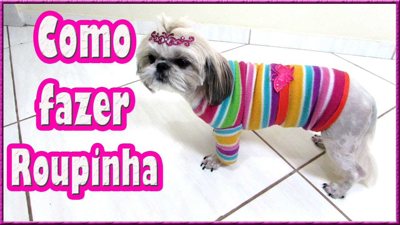 🔴 ☃ COMO FAZER ROUPINHA DE INVERNO PARA CACHORROS ADULTO  OU FILHOTE ☃ 🔴