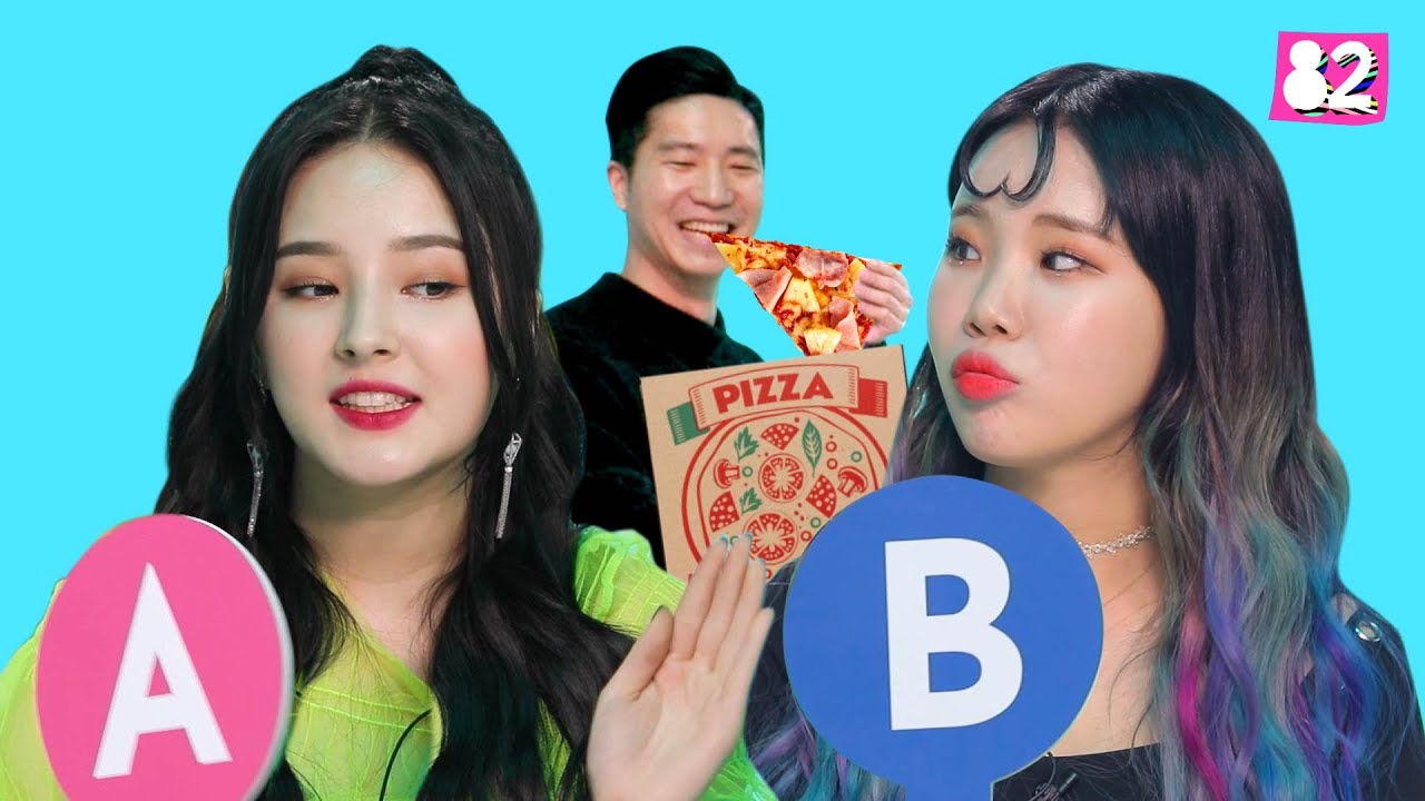 Grupo femenino de K-pop ama la pizza con piña... o no : Esto o Aquello I MOMOLAND