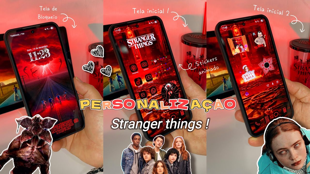 PERSONALIZAÇÃO STRANGER THINGS NO SAMSUNG A55 💗