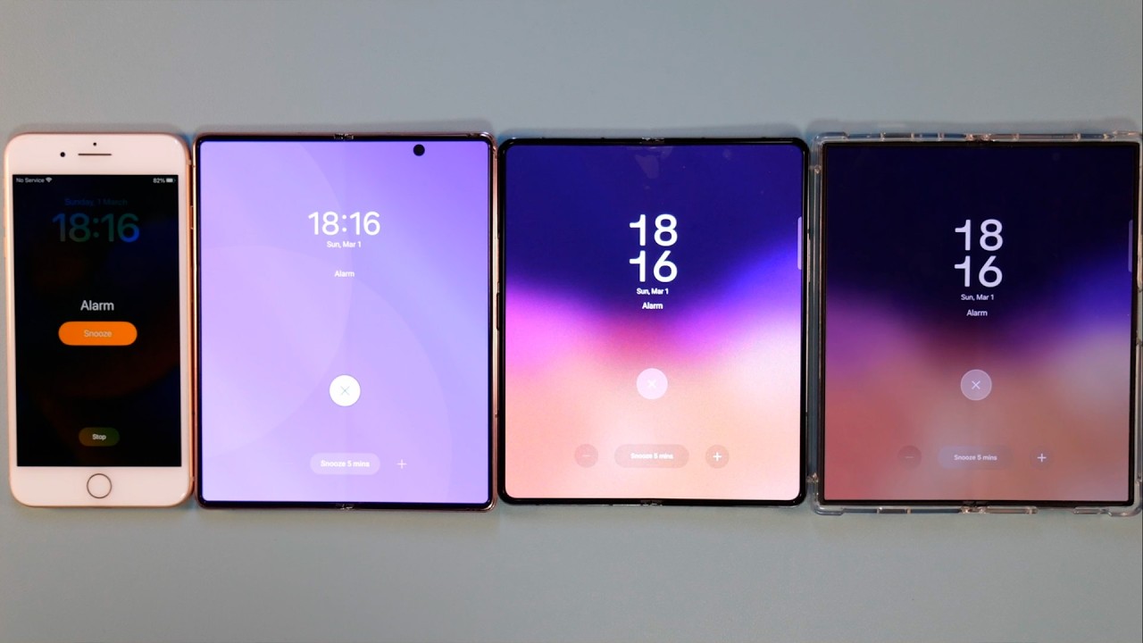 quad alarm clock & snooze iphone 8+ samsung z fold 6 samsung galaxy z fold 4 samsung zfold2 same tim
