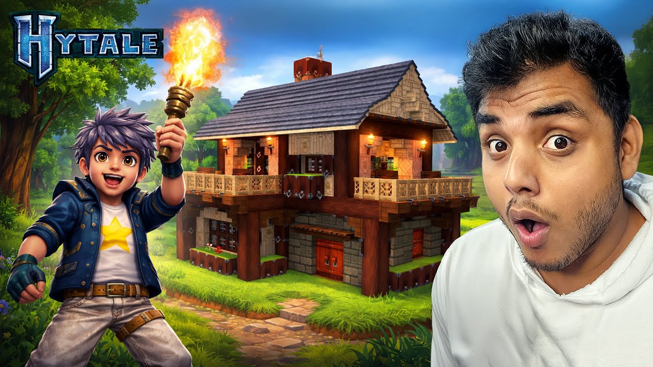 Hytale Survival - My First House is INSANE! - Hytale Episode 2