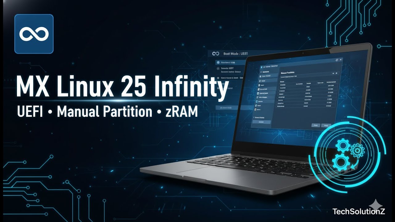 Установка MX Linux 25 Infinity (UEFI) | Полное руководство по настройке разделов, подкачки и zRAM...