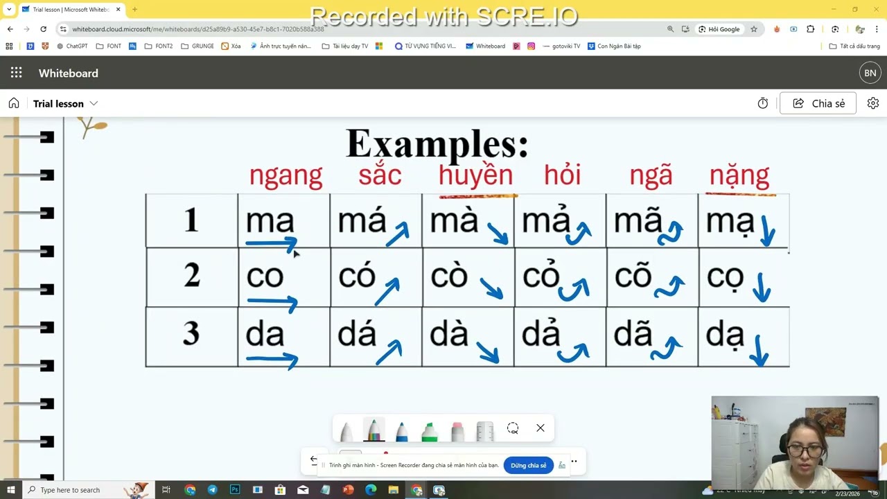 6 Vietnamese tones