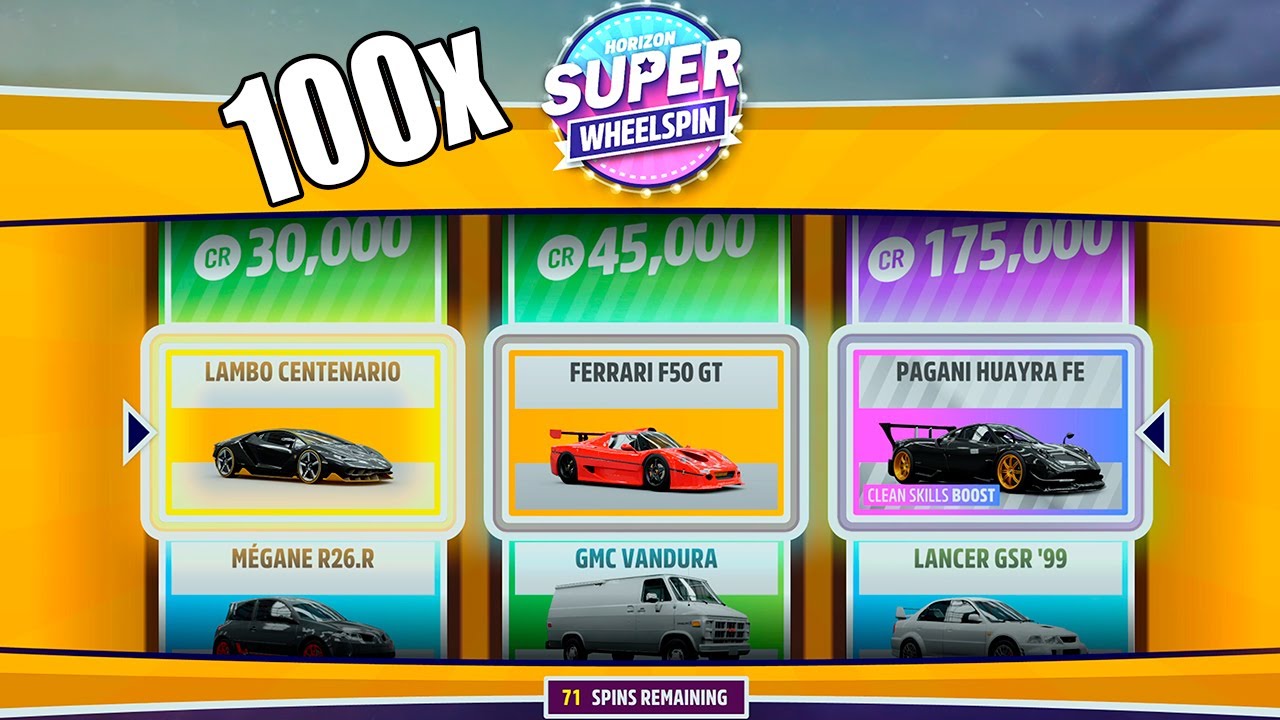 100x Super Wheel Spin Opening in Forza Horizon 5 | Xbox Series X