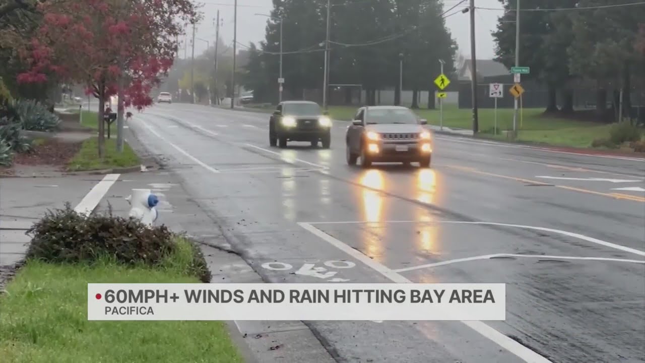 Strong winds up to 60 mph, rain hit Bay Area