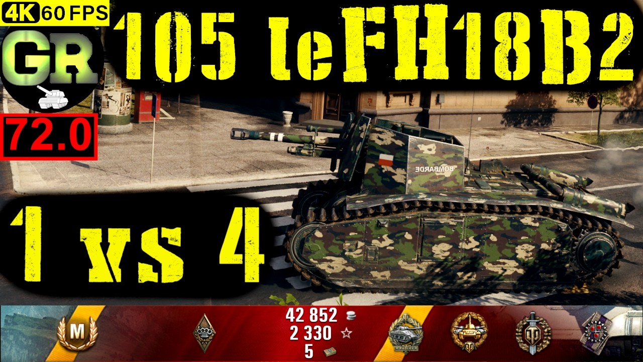 World of Tanks 105 leFH18B2 WoT Replay - 8 Kills 1.6K DMG(Patch 1.4.0)