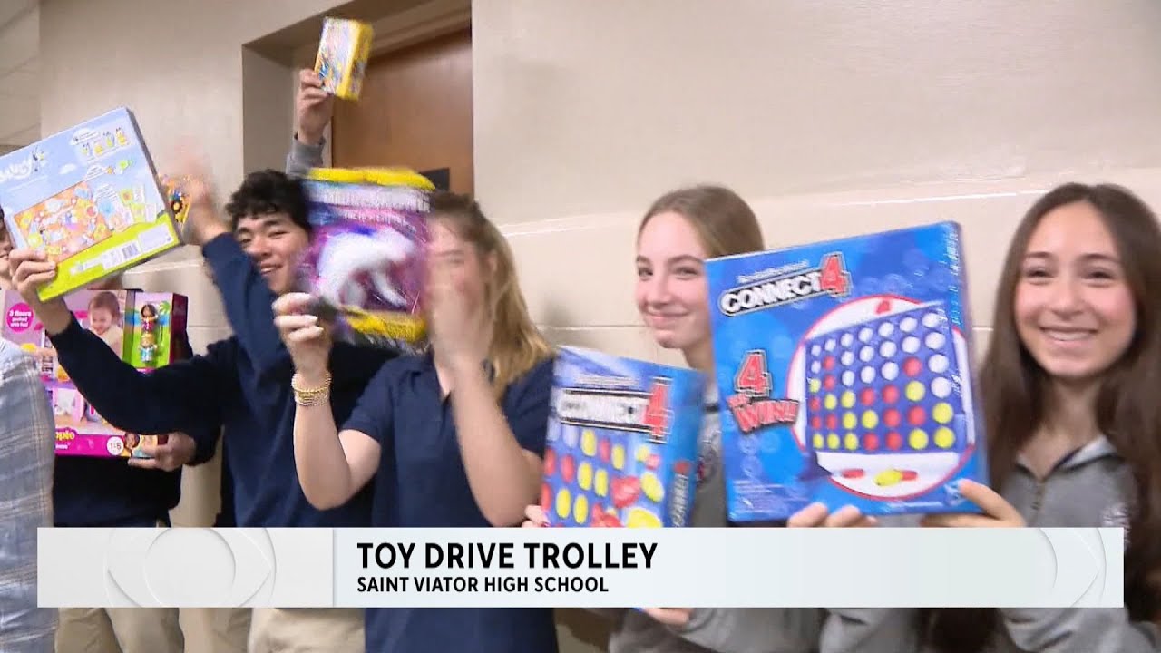 St. Viator High School students gather thousands of toys for CBS Chicago toy drive