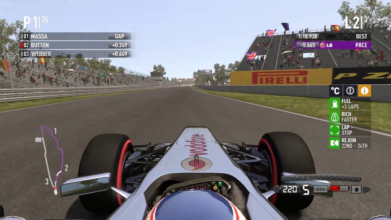 F1 2011 Gameplay | Jenson Button, McLaren | Canada | 3 lap race