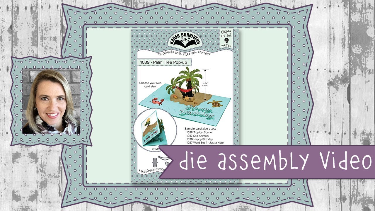 Karen Burniston Die Set #1039 Palm Tree Pop-up Assembly
