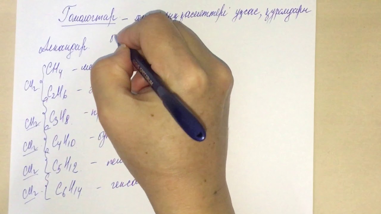 Органикалық қосылыстардың гомологтық қатары мен номенклатурасы | Сәуір 2020