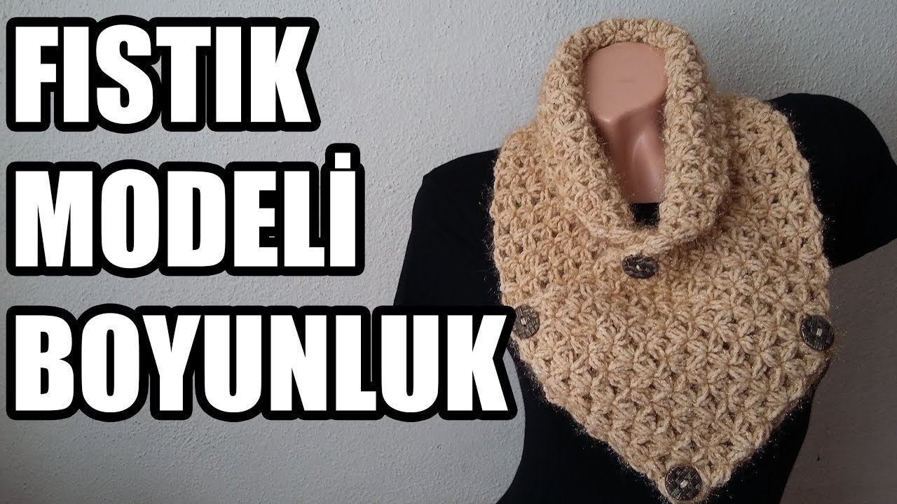 ÖRGÜ SAATİ FISTIK MODELİ BOYUNLUK | TIĞ İŞİ ÖRGÜ MODELLERİ
