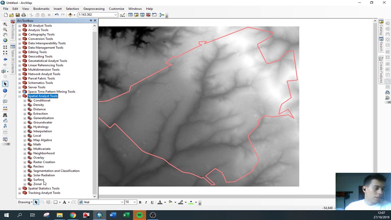 Geoprocessamento - Gerar curvas de nível no ArcGis a partir de uma SRTM